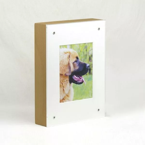 Bilderrahmenurne Holz rechteckig, versch. Farben und Größen